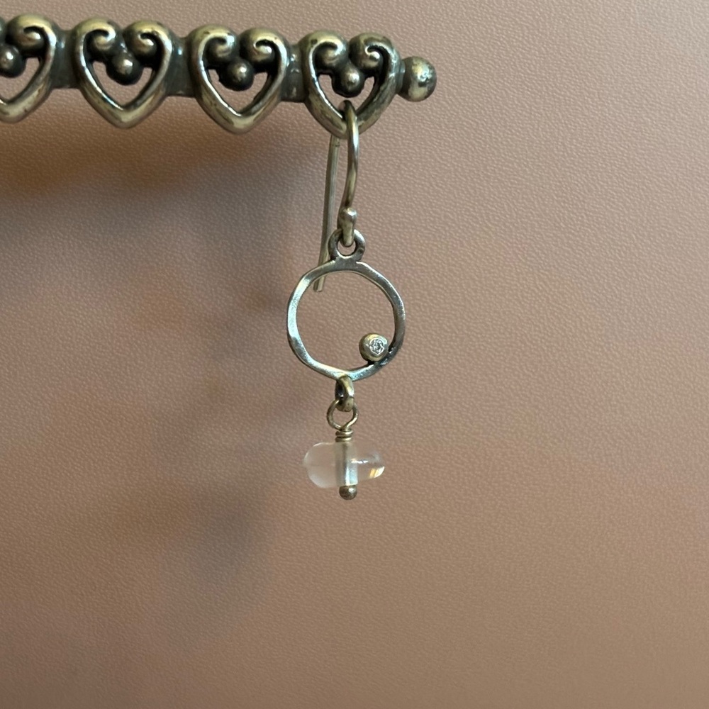 Silpada Single ‘ORBITING MOON’ CZ Sterling Silver Replacement Earring W2369